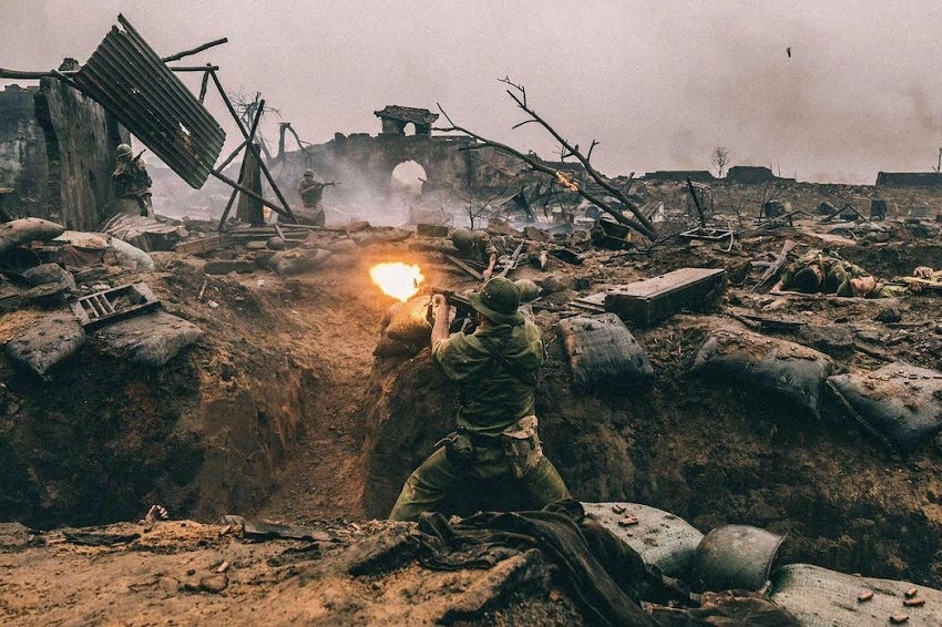 Chiến trường Thành Cổ Quảng Trị khốc liệt được tái hiện chân thực trong phim Mưa Đỏ.